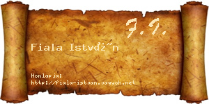 Fiala István névjegykártya