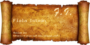 Fiala István névjegykártya