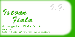 istvan fiala business card